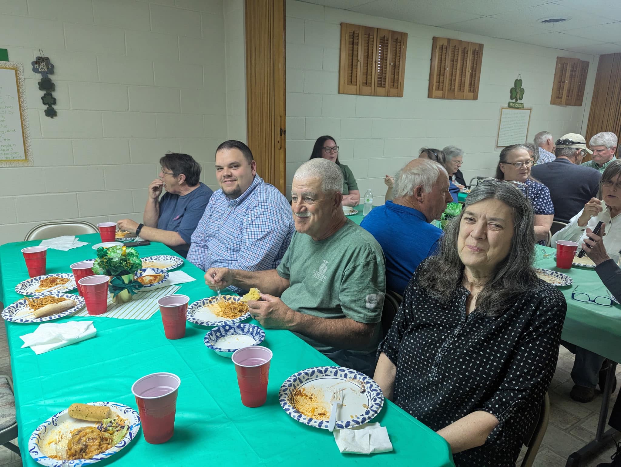 Fellowship Dinner in the fellowship hall